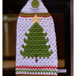 Christmas Tree Kitchen Towel Free Crochet Pattern