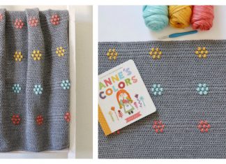 Flower Puffs Blanket Free Crochet Pattern and Video Tutorial