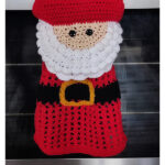 Santa Kitchen Towel Free Crochet Pattern