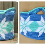 Snowflakes Basket Free Crochet Pattern