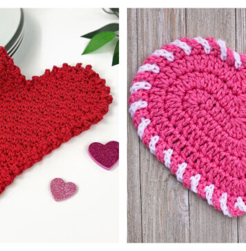 Heart Washcloth Free Crochet Pattern