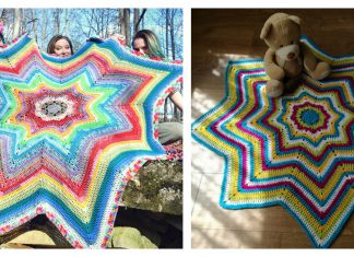 8 Point Star Blanket Free Crochet Pattern