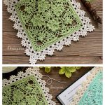 Shamrock Square Doily Free Crochet Pattern
