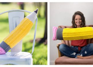 Pencil Pillow Free Crochet Pattern and Video Tutorial