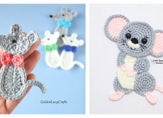 Mouse Applique Free Crochet Pattern and Paid