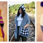 Hooded Pocket Shawl Crochet Patterns