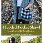 Hooded Pocket Shawl Free Crochet Pattern