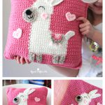 Llama Love Pillow Free Crochet Pattern