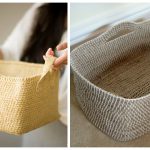 Rectangular Basket with Handles Free Crochet Pattern