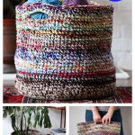 Scrap Yarn Basket Free Crochet Pattern