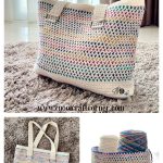 Cotton Candy Tote Bag Free Crochet Pattern