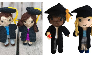 Graduation Dolls Amigurumi Free Crochet Pattern