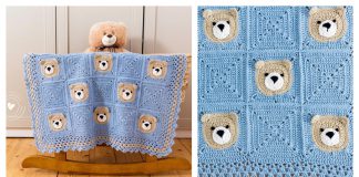 Bear Baby Blanket Free Crochet Pattern and Video Tutorial