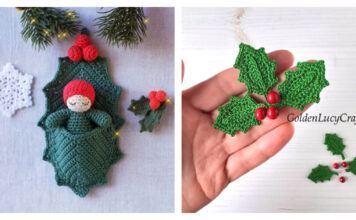 10+ Christmas Holly and Berries Crochet Patterns