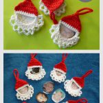 Santa Frame Ornament Free Crochet Pattern