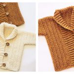 Baby Boy Shawl Collar Cardigan Free Crochet Pattern