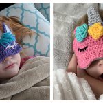 Unicorn Sleep Mask Free Crochet Pattern