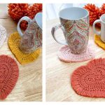 Boho Heart Coasters Free Crochet Pattern
