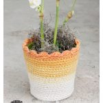 Easter Blossom Pot Cover Free Crochet Pattern