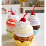 Cupcake with Toppings Crochet Pattern