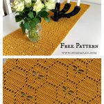 Fiery Dragonflies Table Runner Free Crochet Pattern