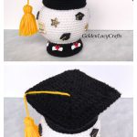 Graduation Snow Globe Free Crochet Pattern