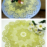 Spring Leaf Doily Free Crochet Pattern and Video Tutorial