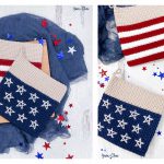 Stars and Stripes Potholder Set Free Crochet Pattern