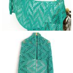 Zig Zagging Filet Shawl Free Crochet Pattern