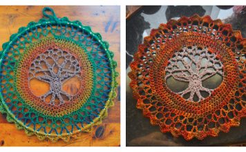 Tree of Life Mandala Free Crochet Pattern and Video Tutorial