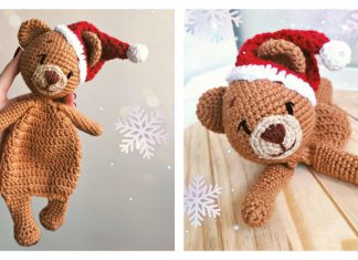 Christmas Bear Lovey Free Crochet Pattern