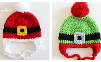 Santa and Elf Buckle Beanies Free Crochet Pattern