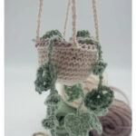 Mini Hanging Plant Free Crochet Pattern and Video Tutorial