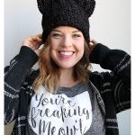 Black Cat Slouch Hat Free Crochet Pattern and Video Tutorial