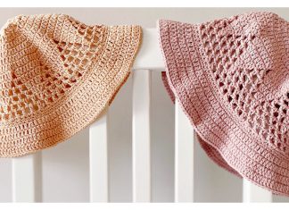 Filet Bucket Hat Free Crochet Pattern and Video Tutorial