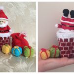 Santa in the Chimney Amigurumi Free Crochet Pattern