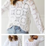 Isla Granny Square Sweater Free Crochet Pattern and Video Tutorial