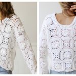 Isla Granny Square Sweater Free Crochet Pattern and Video Tutorial