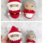 Mini Santa & Mrs Claus Free Crochet Pattern