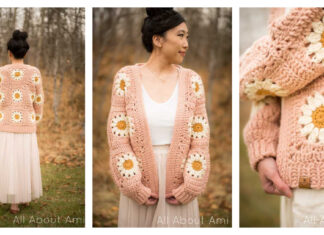 Cozy Days Daisy Cardigan Free Crochet Pattern and Video Tutorial