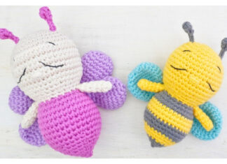 Mini Butterfly or Bee Amigurumi Free Crochet Pattern