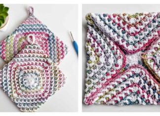 Mosaic Medley Pot Holder Free Crochet Pattern