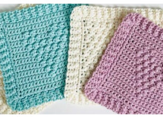 Dotted Baby Washcloths Free Crochet Pattern