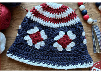 Patriotic Bucket Hat Free Crochet Pattern