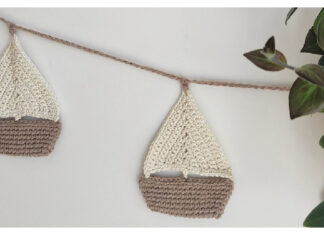 Sailboat Garland Free Crochet Pattern and Video Tutorial