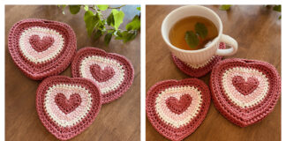 Courageous Heart Coaster and Holder Free Crochet Pattern