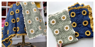 Daisy Granny Square Blanket Free Crochet Pattern and Video Tutorial