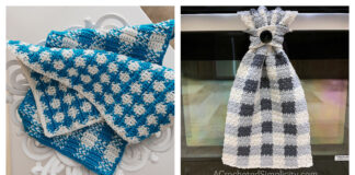 Gingham Hand Towels Crochet Patterns