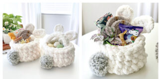 Jumbo Bunny Basket Free Crochet Pattern and Video Tutorial