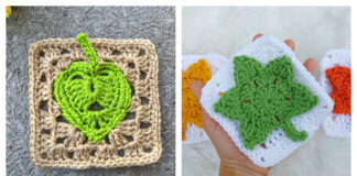 Leaf Granny Square Block Crochet Patterns